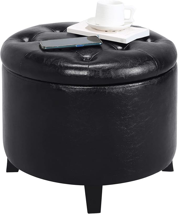 Black Faux Leather