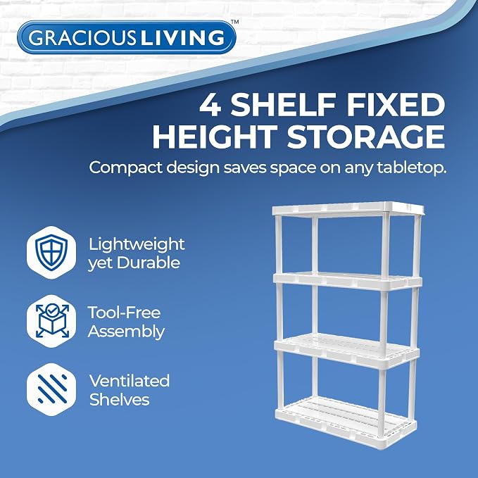 4 Shelf - White
