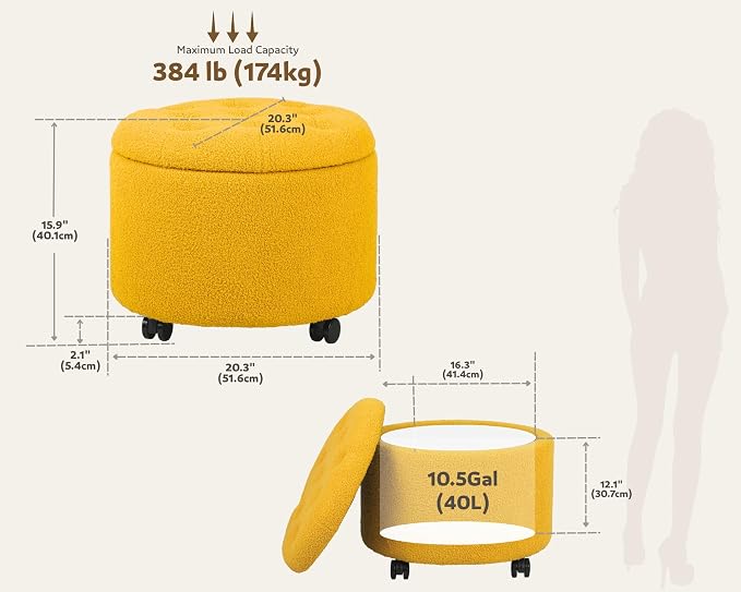Yellow Teddy With Wheels