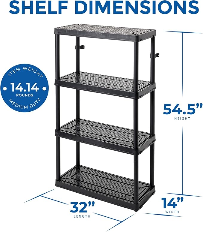 Black - 4 Shelf