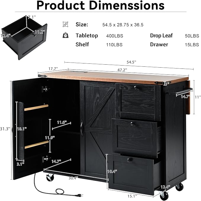 Black-3 Drawer