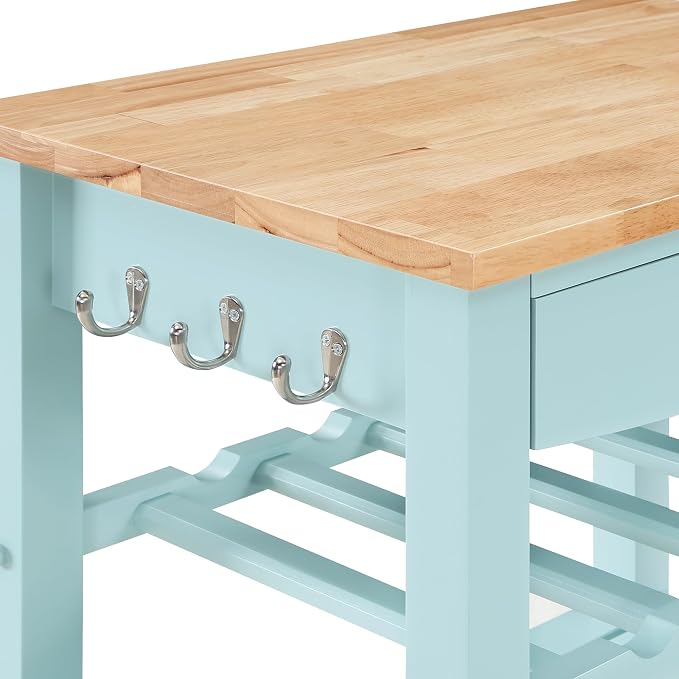 Sea Foam Blue/Butcher Block