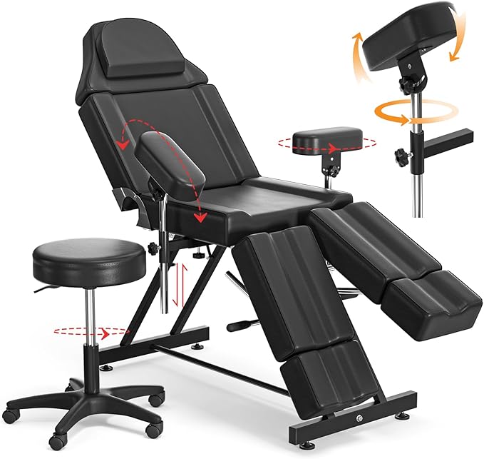 Bk-upqraded Armrest&stool
