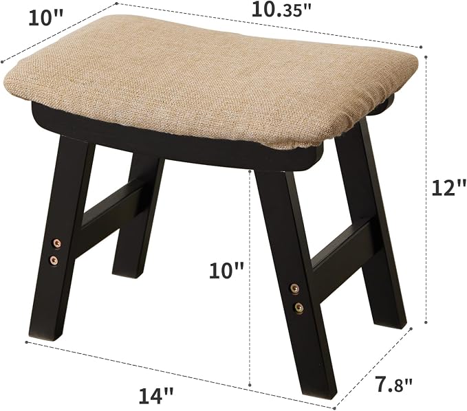 Black Stool Legs - Beige Surface