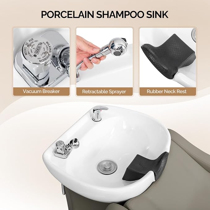 Gray With White Sink