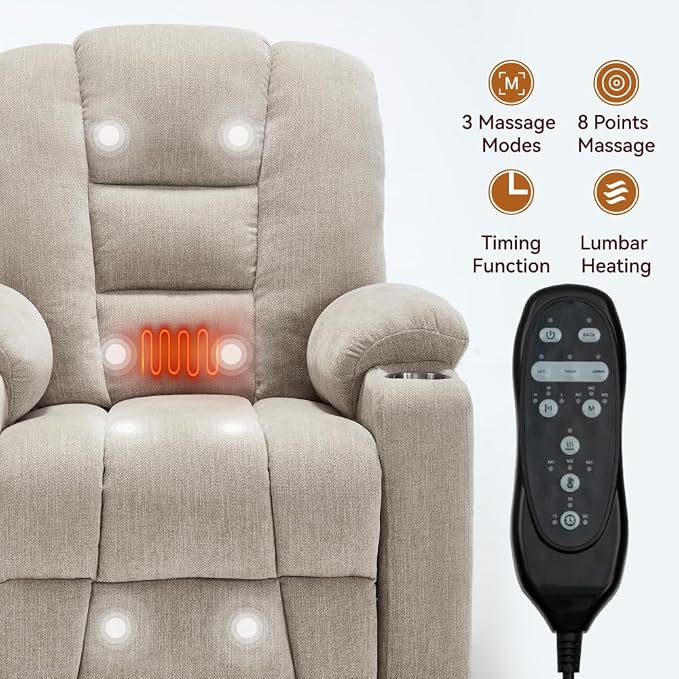Beige + Chenille + Fiber Foam and Polyester Fiber Pad
