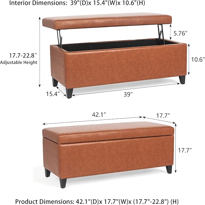 Orange Leather-lift Top