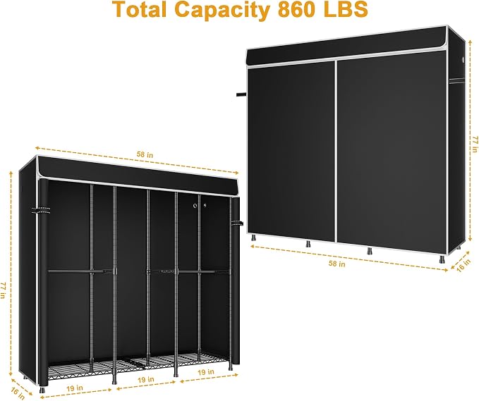 Black Rack With Black Cover