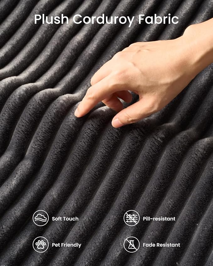 Grey (Plush Corduroy Fabric)