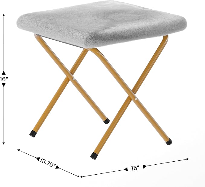 Gray Fabric/Soft Gold Frame