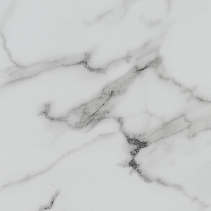 Faux White Marble/Chrome
