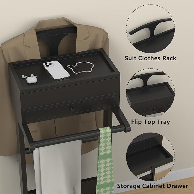 Black with Drawer & Flip Tray