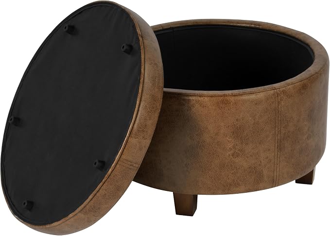 Distressed Brown Faux Leather