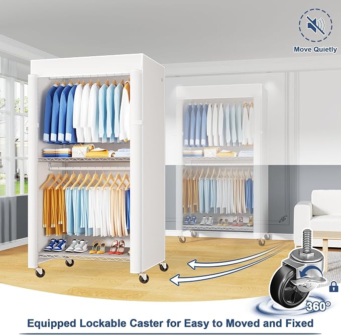 White Rack with White Cover