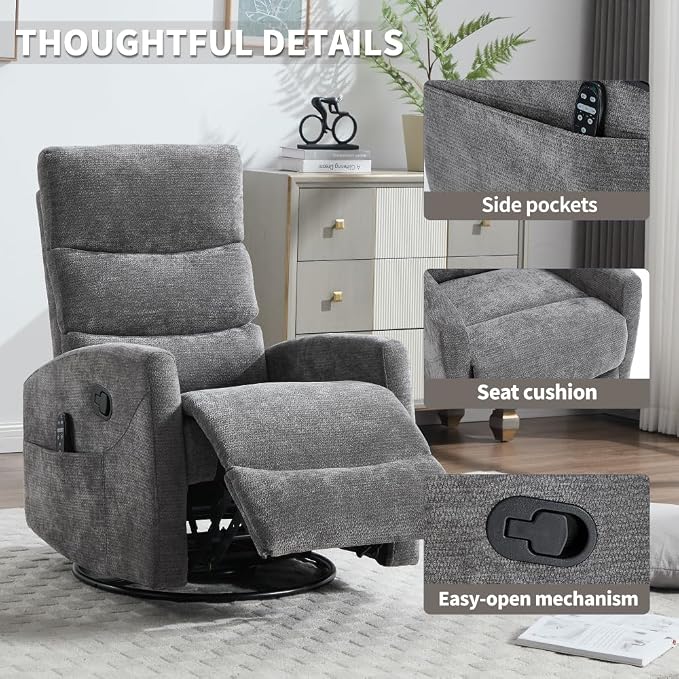 Grey + Metal & Wood + Fiber Foam and Polyester Fiber Pad-2