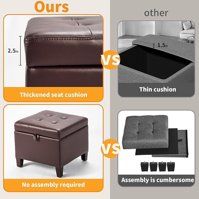 Style2 Faux Leather Brown