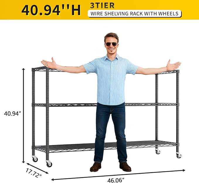 46.06 × 17.72 × 40.94 Inches-black