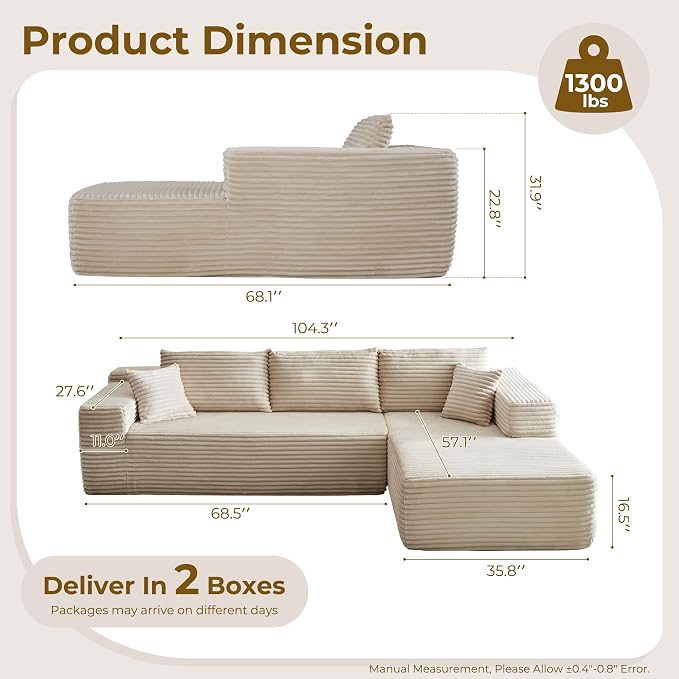 Beige,plush Corduroy