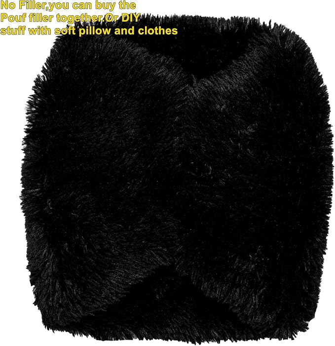 Black Pouf No Filler