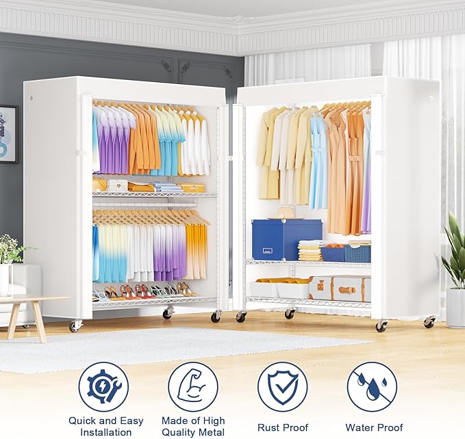 White Rack with White Cover