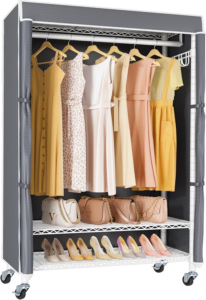 White Rack with Gray Cover