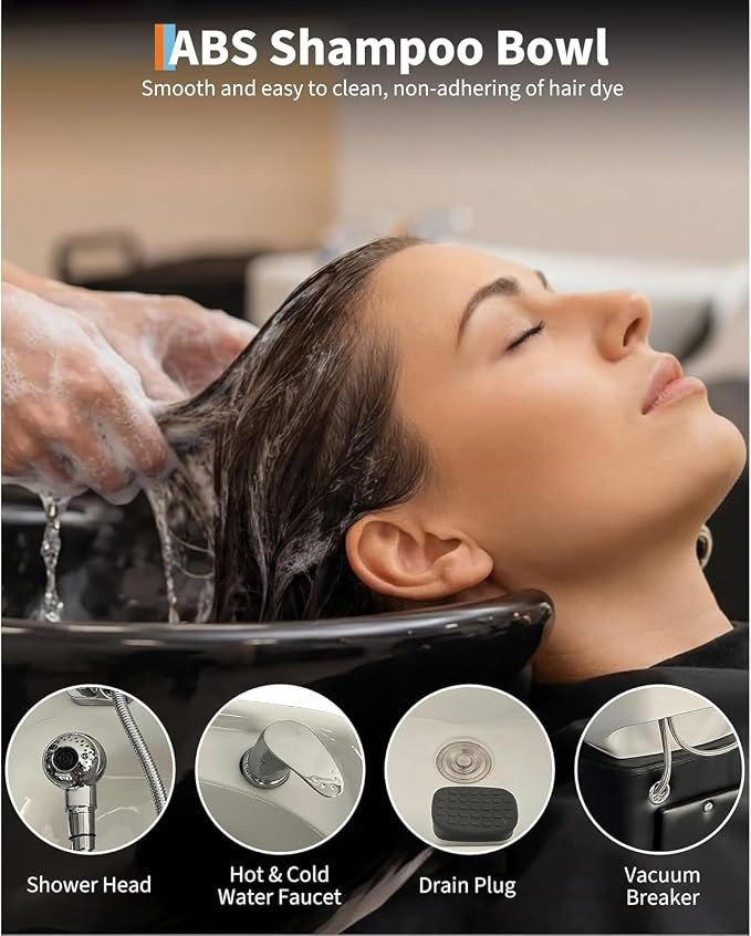 Black Abs Shampoo Bowl