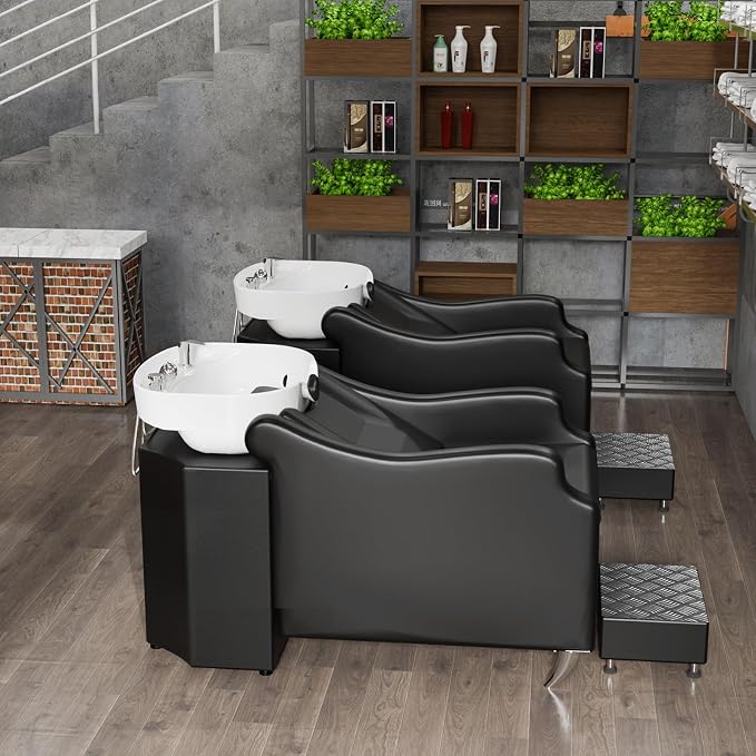Black With White Sink