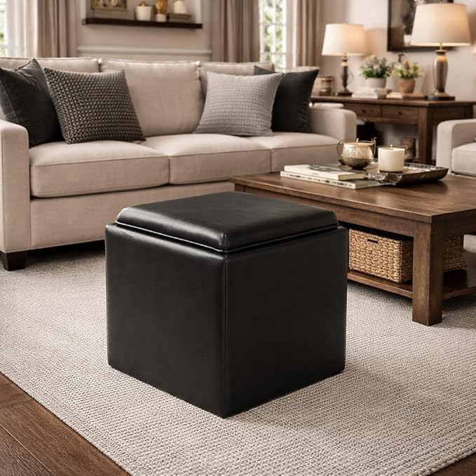 Black Faux Leather