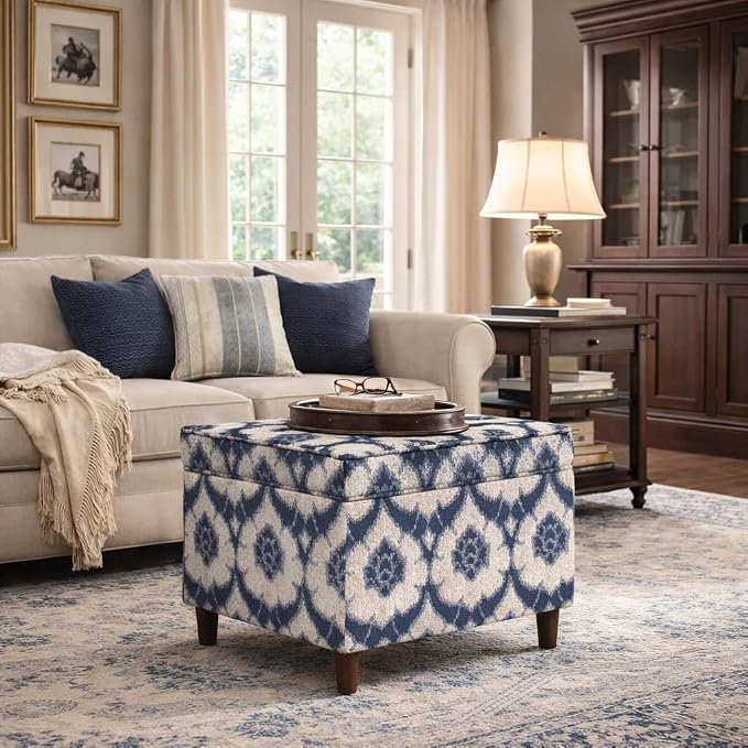 Blue Medallion Print