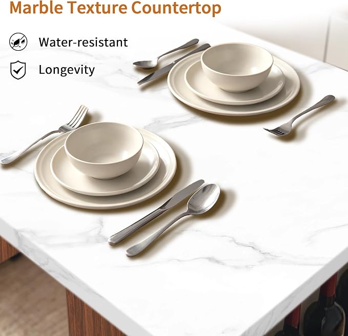 Walnut Faux Marble
