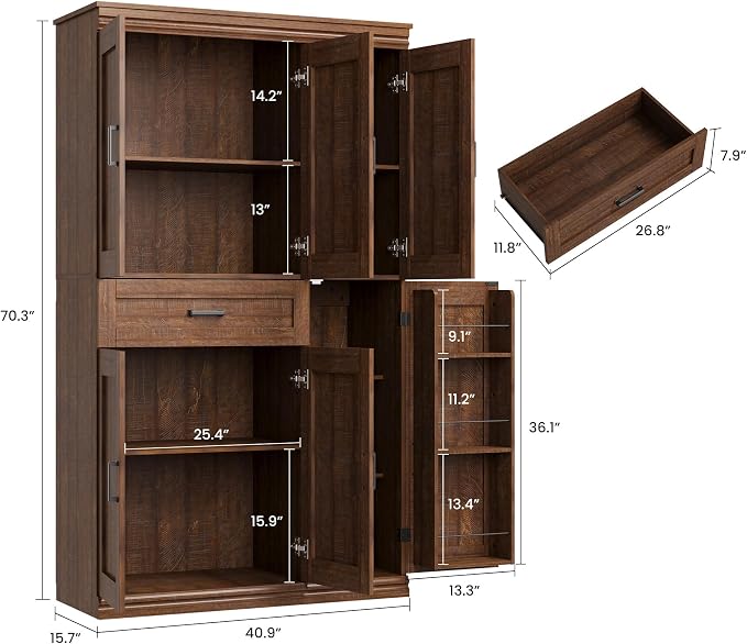 6 Doors-reddish Brown