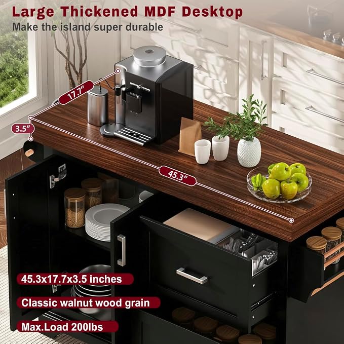 Black + Mdf + Rubber Wood