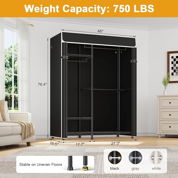 Black Rack With Black Cover