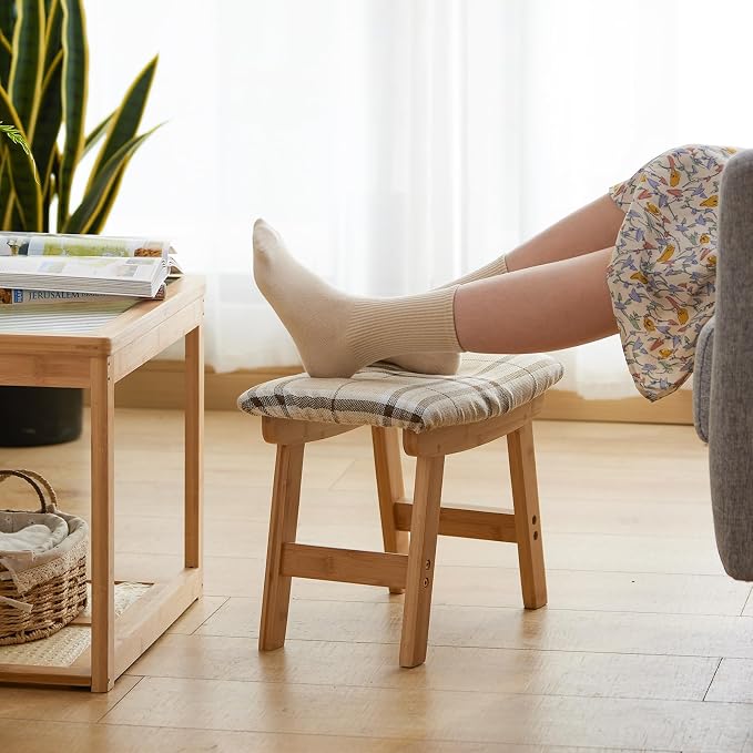 Natural Legs - Stripes Stool Surface