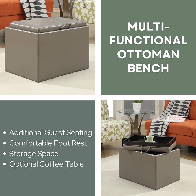 Gray Faux Leather