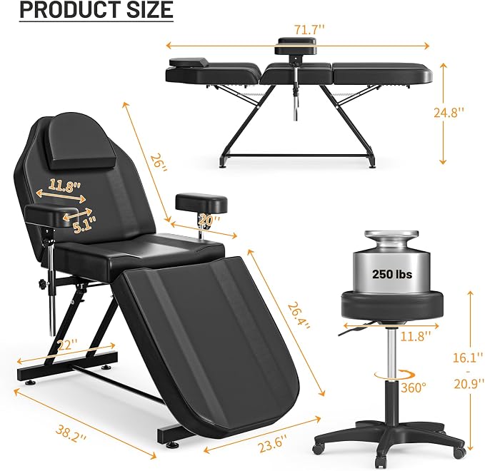 Black Tattoo Chair 30