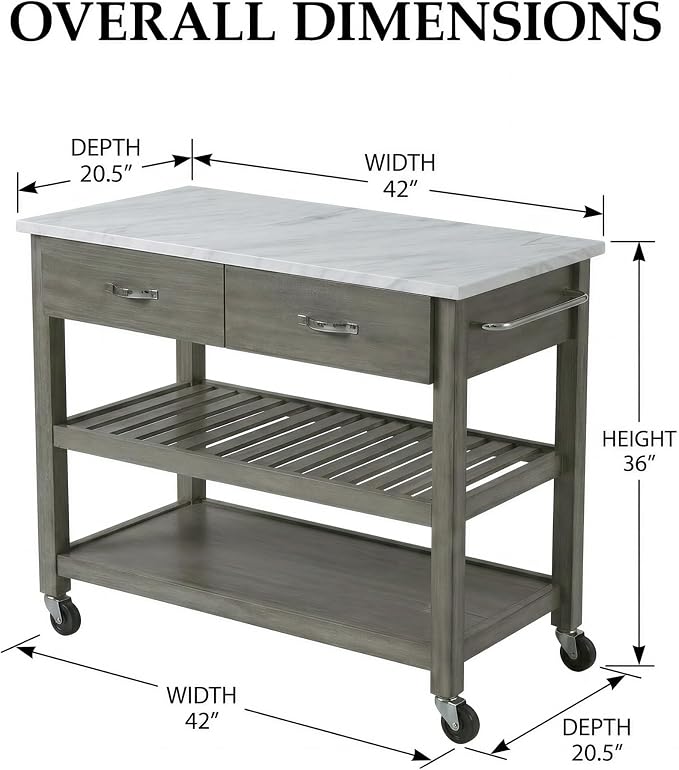 Grey-faux Marble Top