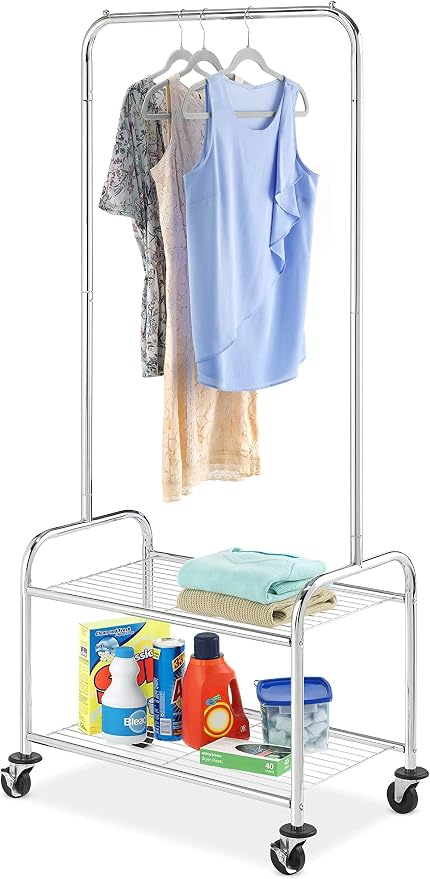 Chrome - Laundry Butler with Shelf