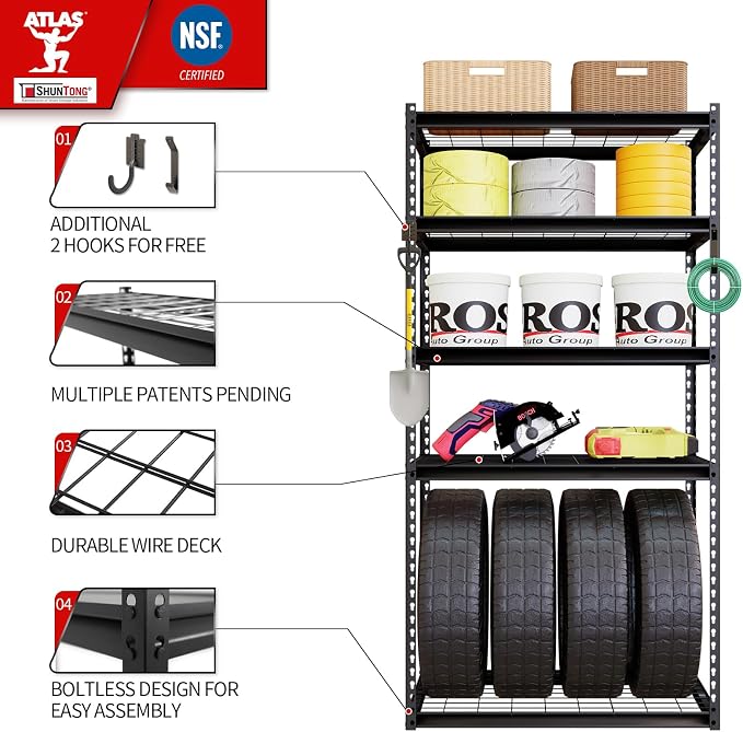 Black - Wire Shelves