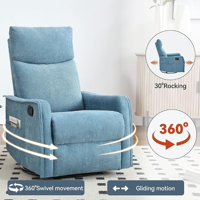 Blue + Metal & Wood + Fiber Foam and Polyester Fiber Pad