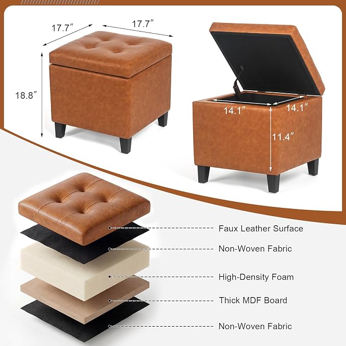 Orange Distressed Leather Grain