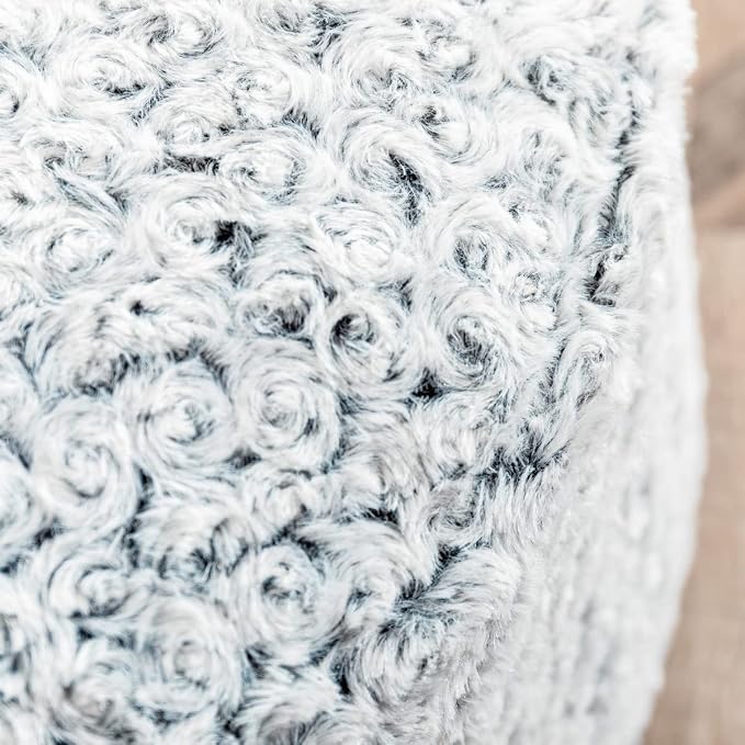 Snow Gray Pouf Cover No Filler