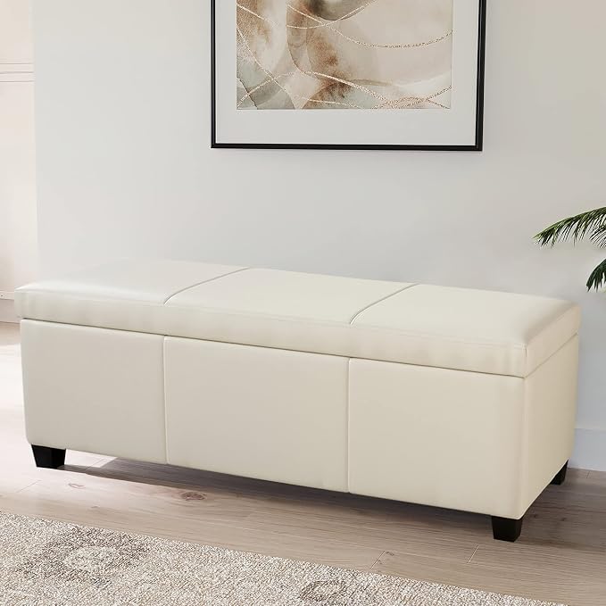 Cream/ Faux Leather