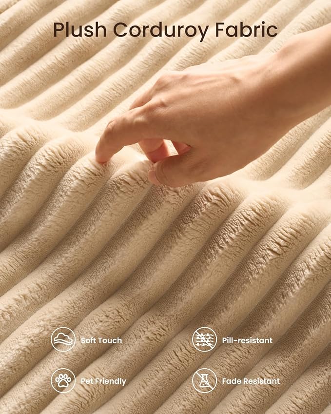 Beige (Plush Corduroy Fabric)