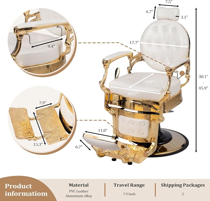 White With Gold Frame