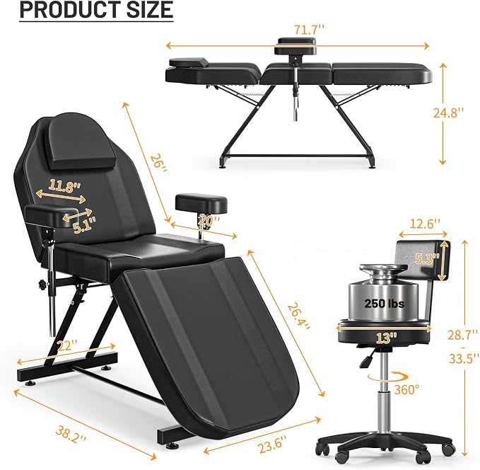 Black Tattoo Chair 67