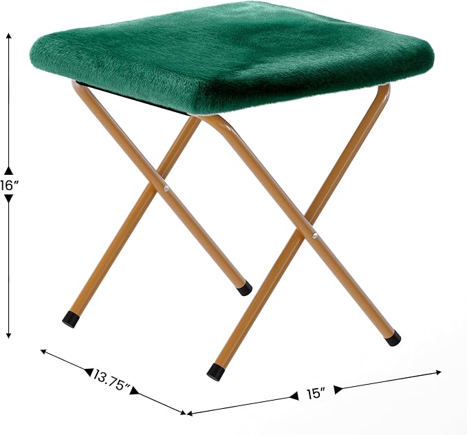 Emerald Fabric/Soft Gold Frame