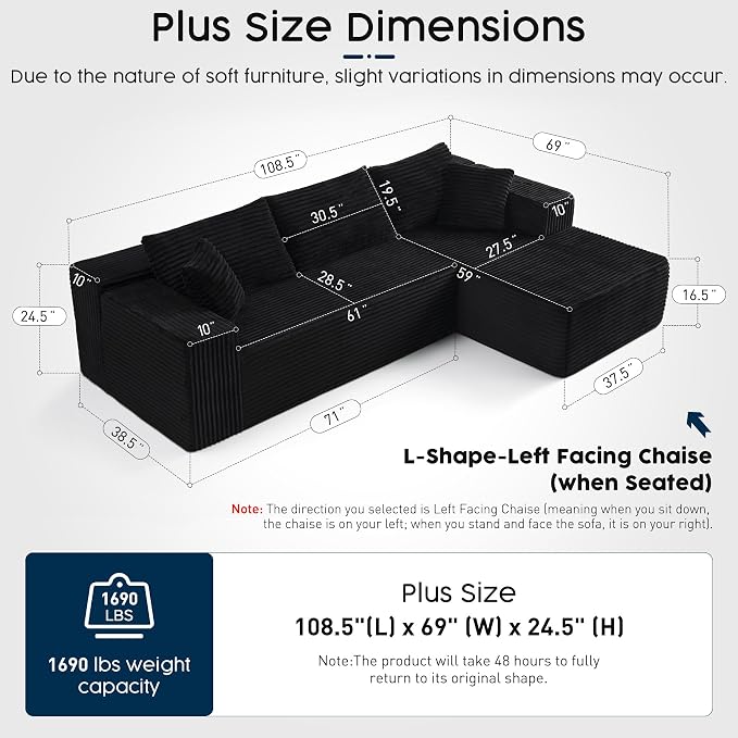 Black(plush Corduroy Fabric)