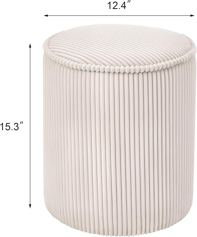 Beige Striped Velvet