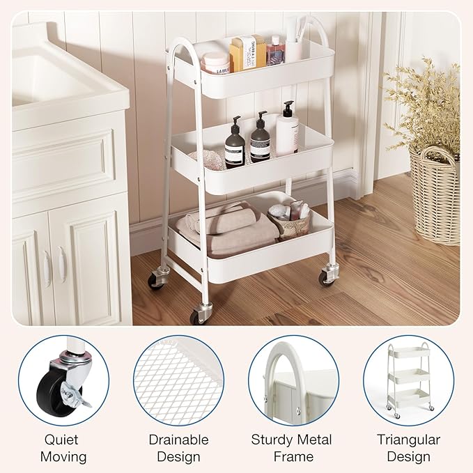 3 Tiers White